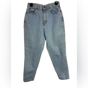 CHIC VTG 90s High Rise Mom Jeans Womens Size 12P LtBlue Denim Made in USA Petite